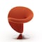 Manhattan Comfort Curl Swivel Accent Chair in Orange and Polished Chrome, PK2 2-AC040-OR - alternate 5